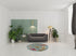 Seafoam Green Machine Woven Tropical Plants Indoor Area Rug